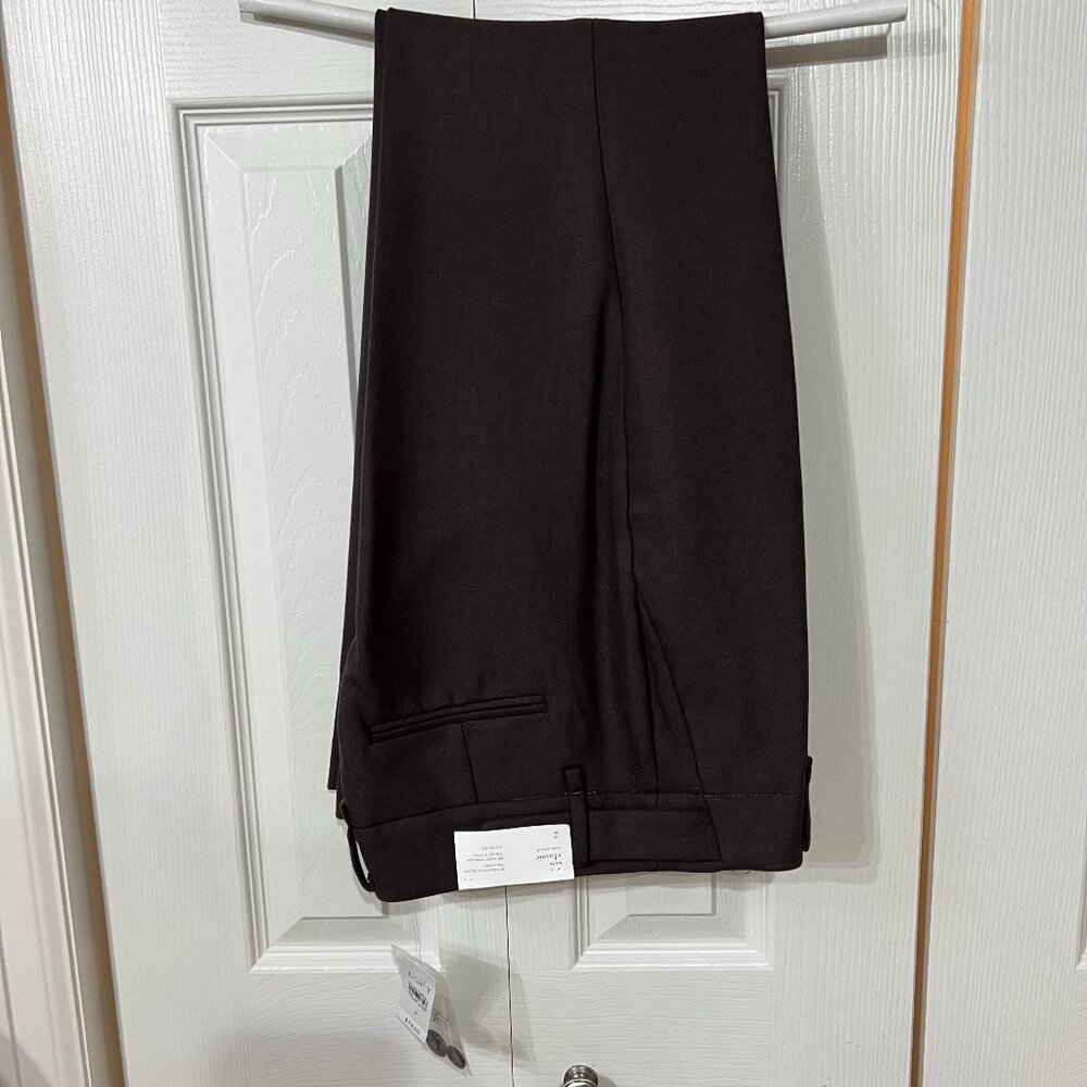Ann Taylor Loft Pants Wm2 Kate Classic Trouser Stretch Career Brown Flare NWT